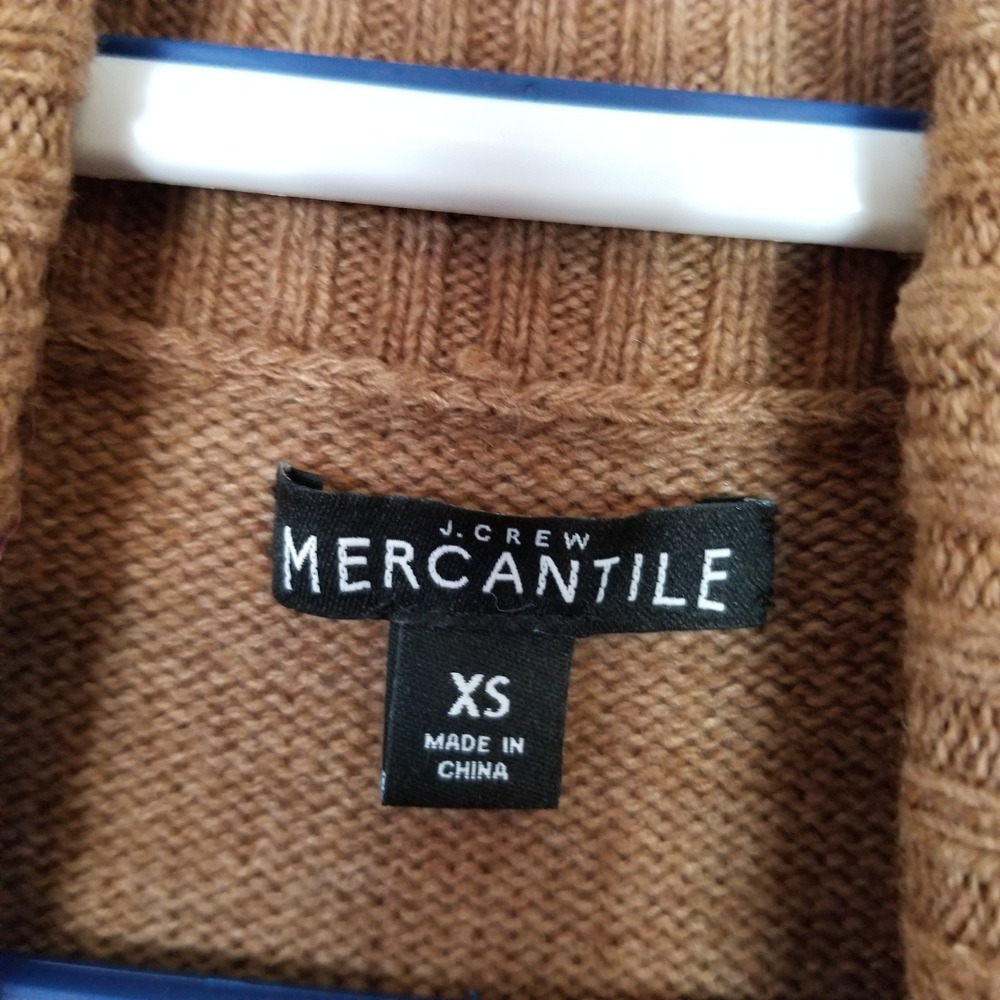J.Crew Turtleneck Sweater-tank Sz XS Brown Women Cotton Wool Classic - Picture 8 of 9